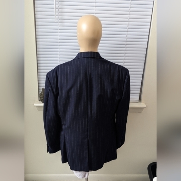 Vintage Ralph Lauren Pinned Strip 100% Wool Sport Suit Jacket Blazer  43/ 37 Reg - Picture 2 of 13